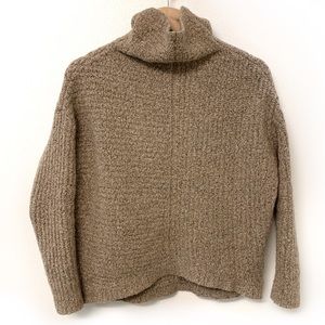 Eileen Fisher wool/cashmere mock neck sweater